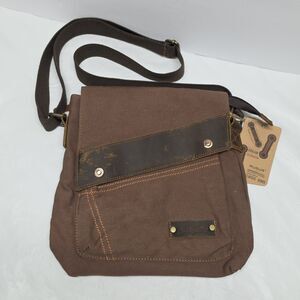 AUGUR Messenger Bag Vintage Look Canvas Shoulder Bag Crossbody Purse 9088 NWT